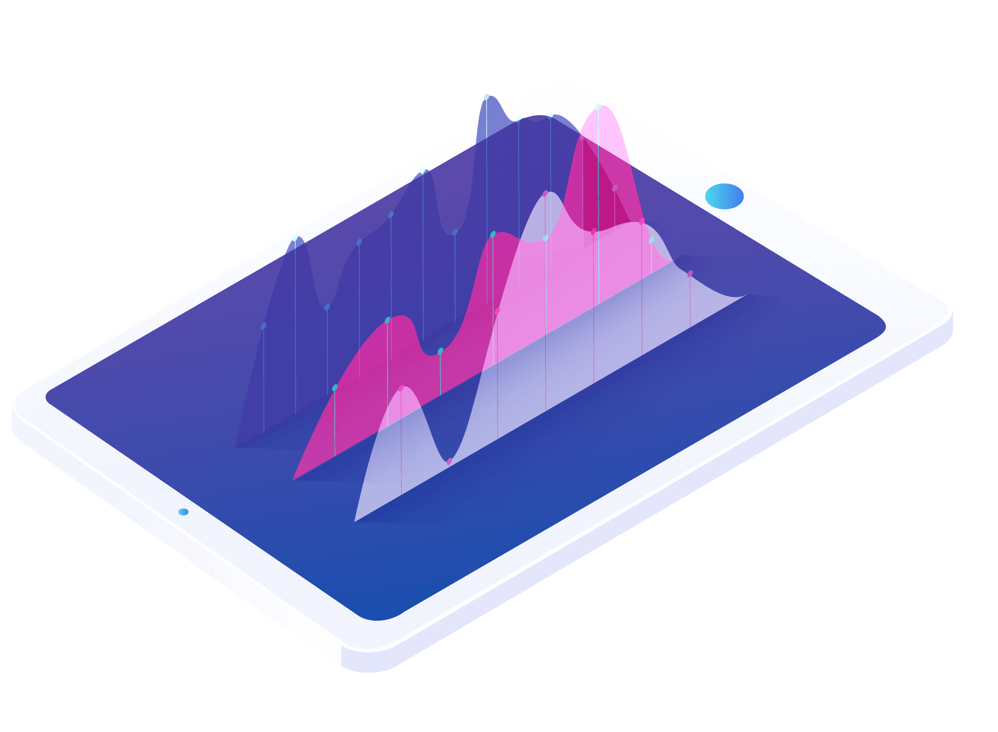 Phone with 3D charts