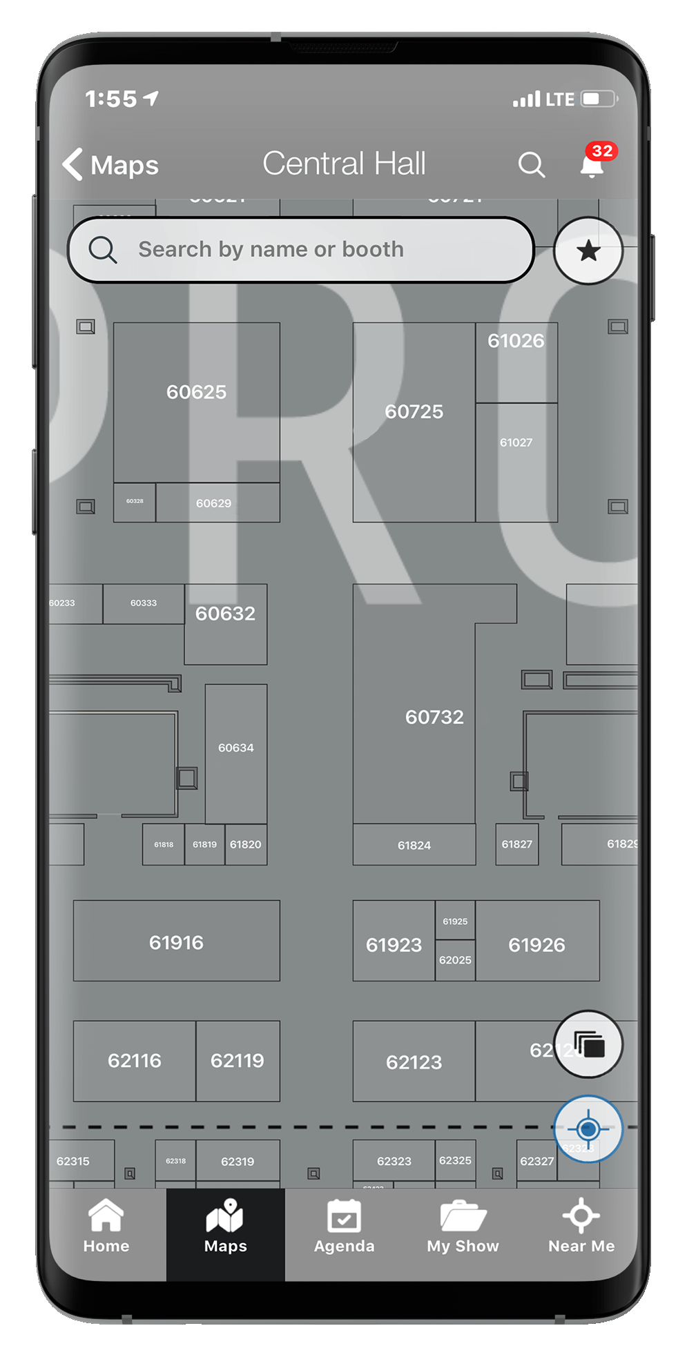 Phone mockup with floor plan